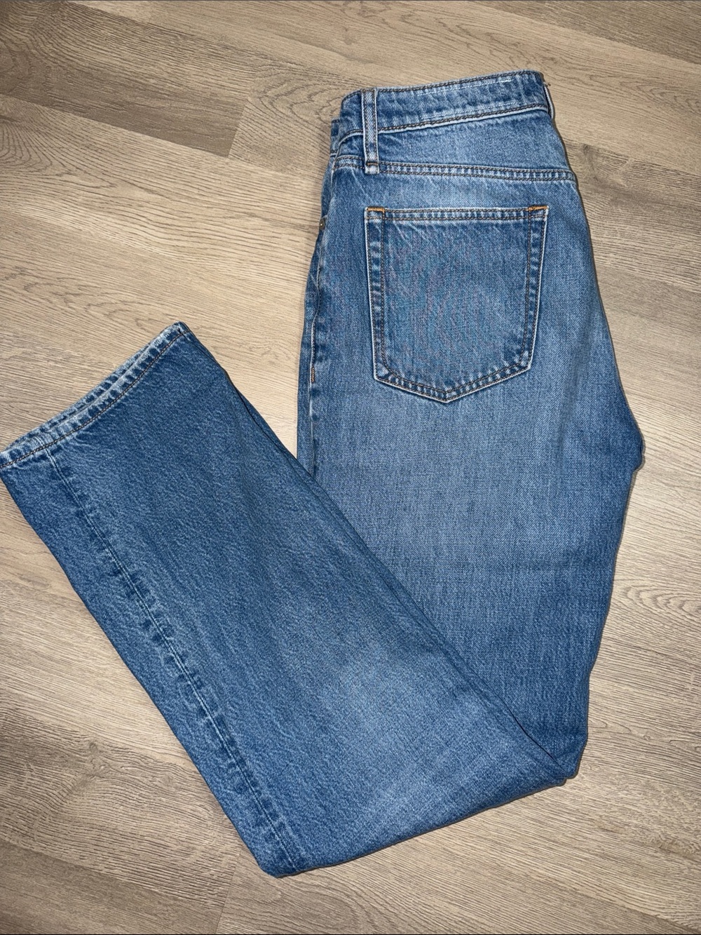 rag & bone Straight Leg Blue Denim Jeans